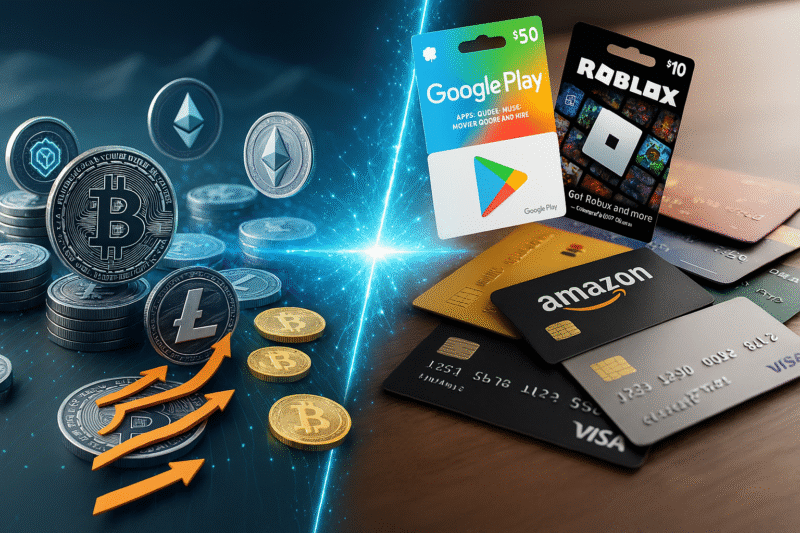 Gift Cards vs. Cryptocurrencies: What’s the Safest Way for Gamers to Pay Online?